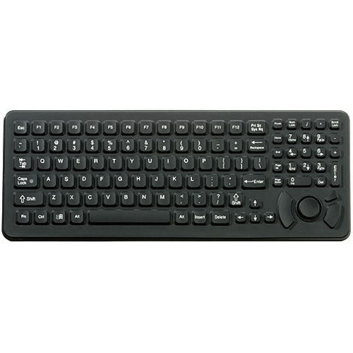 iKey SLK-102M Backlit Keyboard with Integral HulaPoint - Rugged Industrial Keyboard for Harsh Environments, Hospitals & Cleanrooms