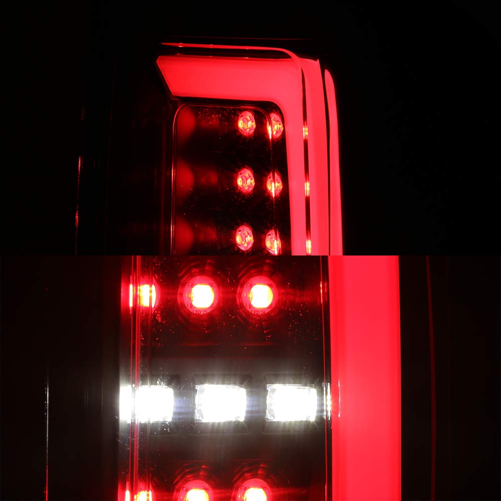 AKKON Full LED Daytime Running Lamp Bar & Tail Lights for 2015-2022 Chevy Colorado/GMC Canyon - Black Housing with Clear Lens (Complete Set) | Upgrade Your Truck's Style & Visibility for Night Driving & Off-Road Adventures