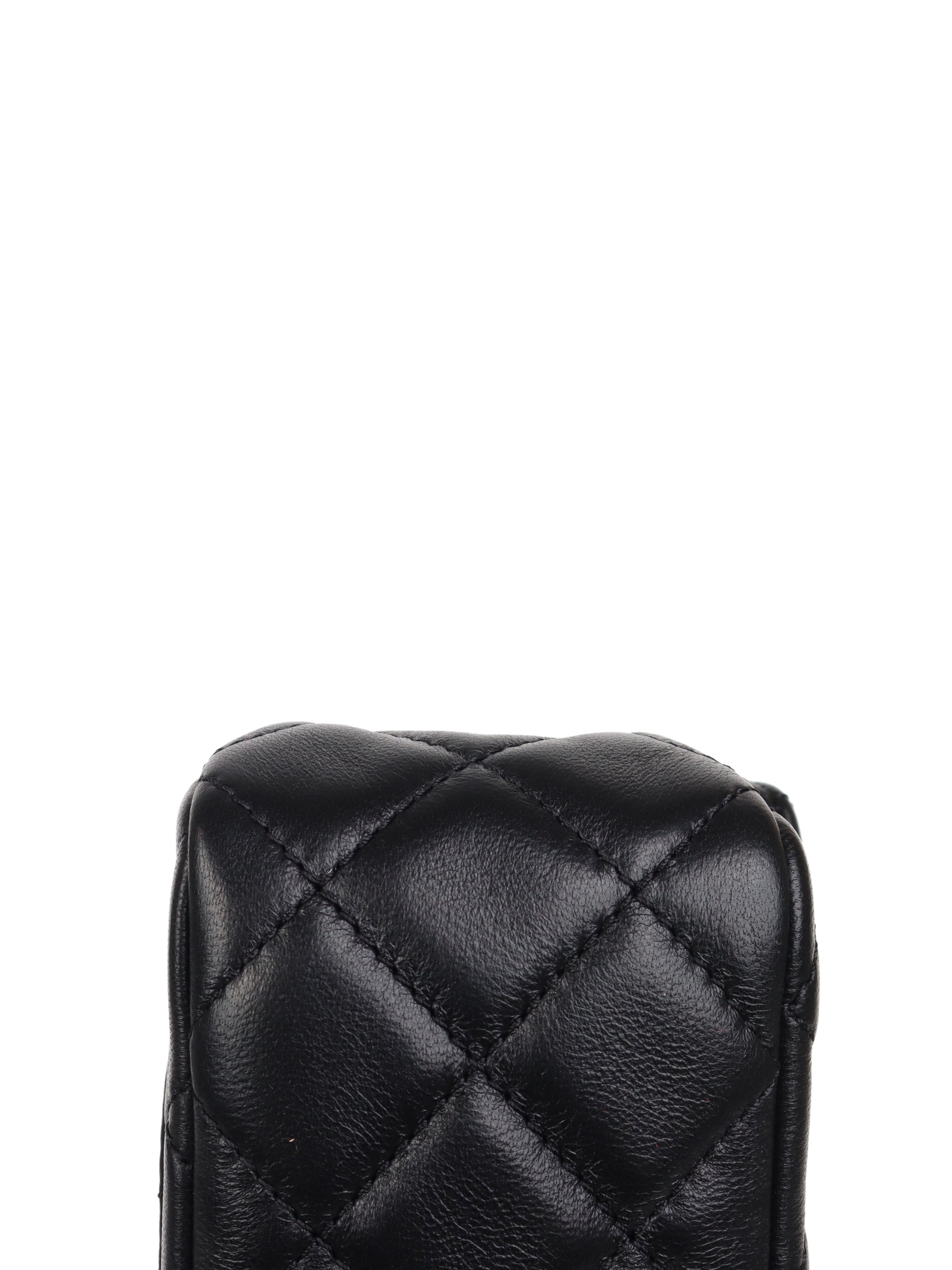 Chanel Black Mini Classic Flap Bag with Pearl Crush Chain - Luxury Crossbody Purse for Women | Perfect for Evening Parties, Date Nights & Special Occasions
