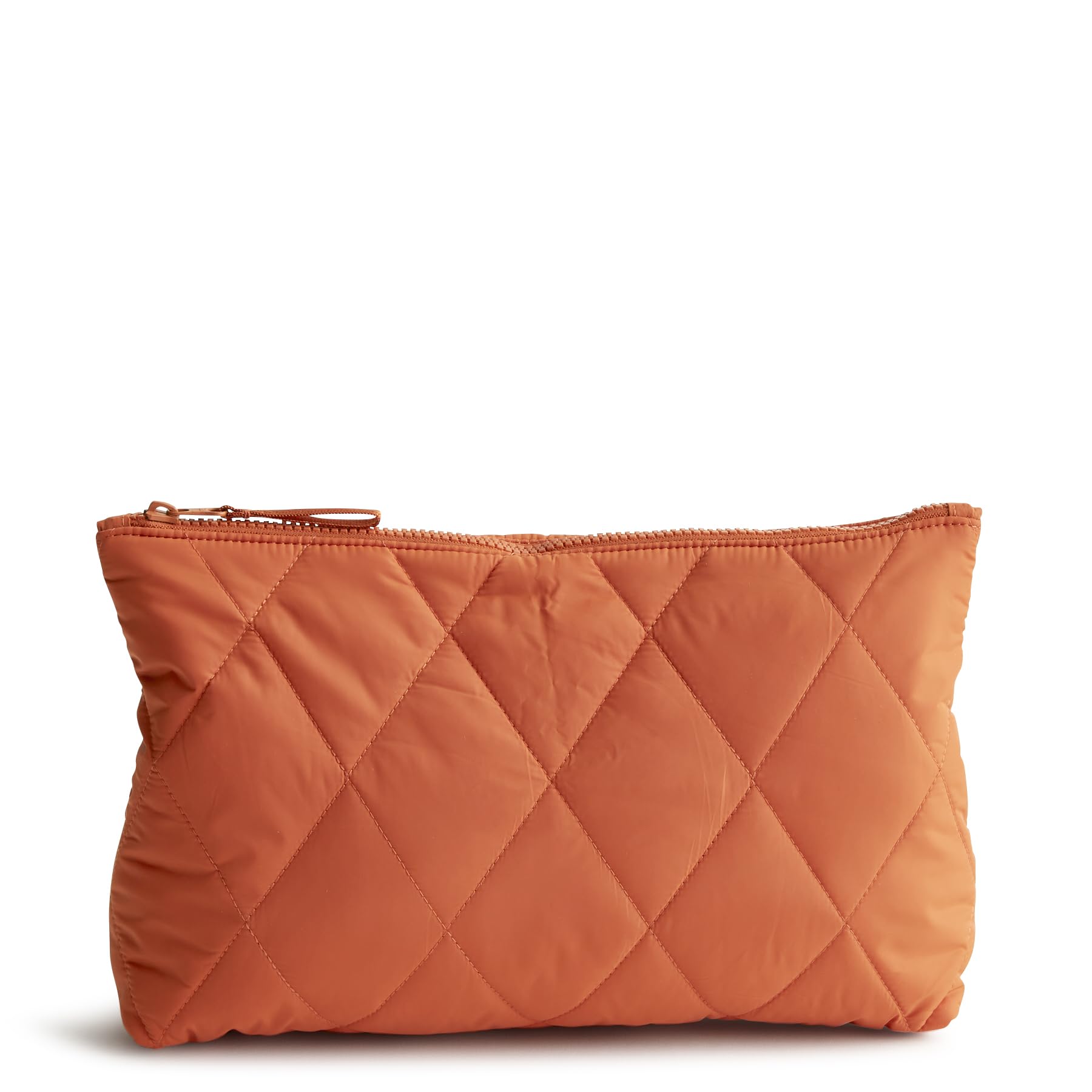 Vera Bradley Featherweight Large Pouch in Potter's Clay - Lightweight Travel Organizer for Makeup, Toiletries & Accessories | Perfect for Gym, Office & Weekend Getaways