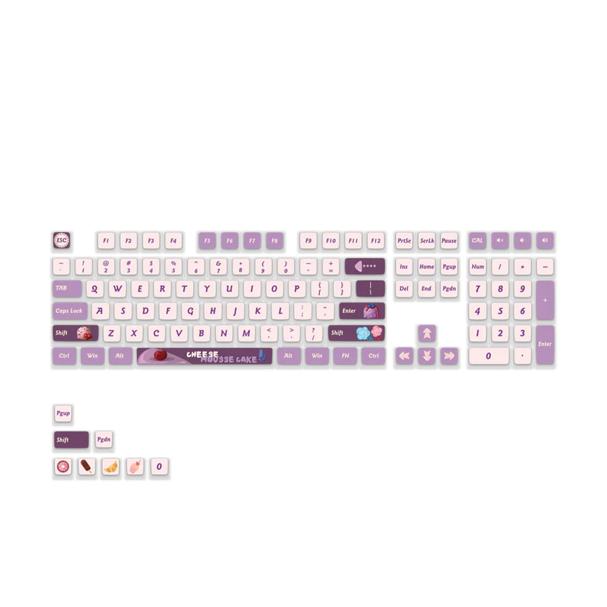 Akko Blueberry Grape Jam PBT+PC ASA 116 Key Keycap Set - Durable Custom Keycaps for Mechanical Keyboards, Perfect for Gaming & Typing Enthusiasts