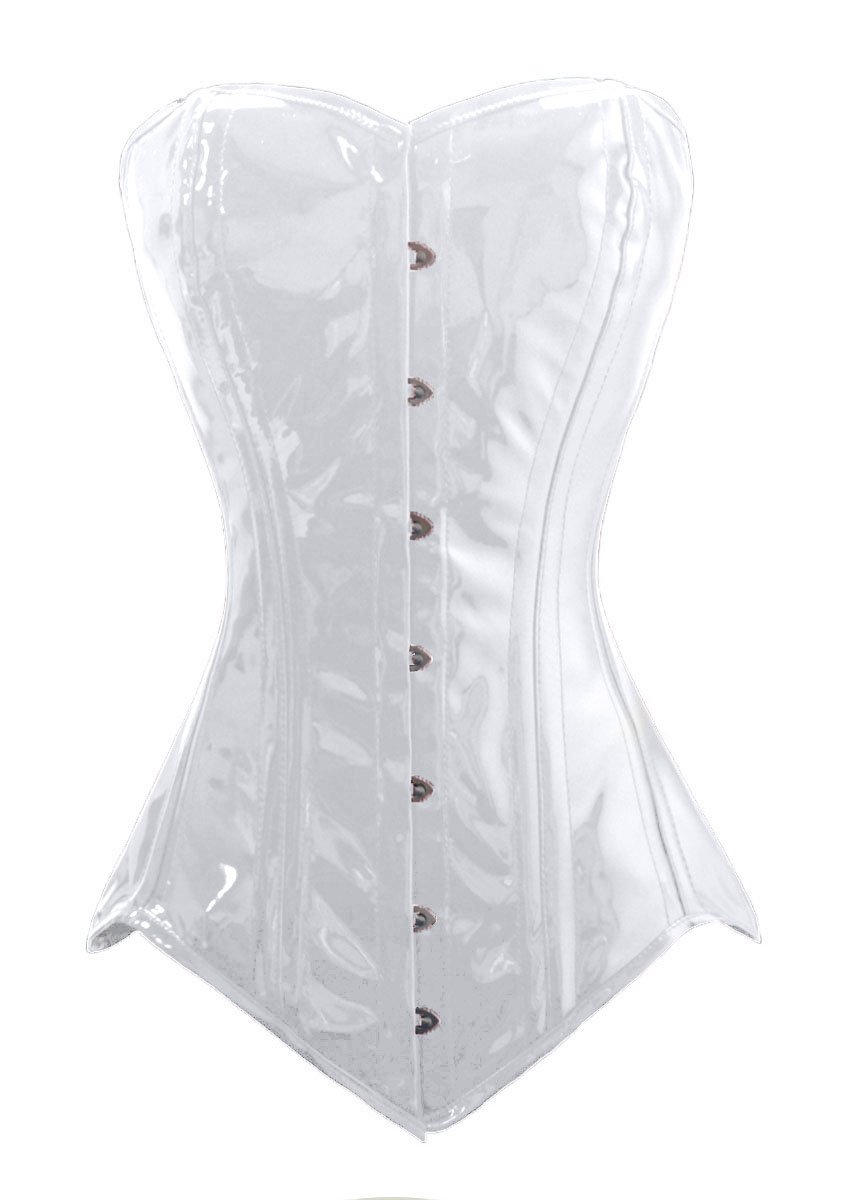 Luvsecretlingerie Heavy Duty 26 Double Steel Boned Waist Training PVC Long Torso Overbust Corset #8151 - Slimming Body Shaper for Women, Plus Size Waist Cincher for Shapewear, Burlesque, Cosplay & Special Occasions