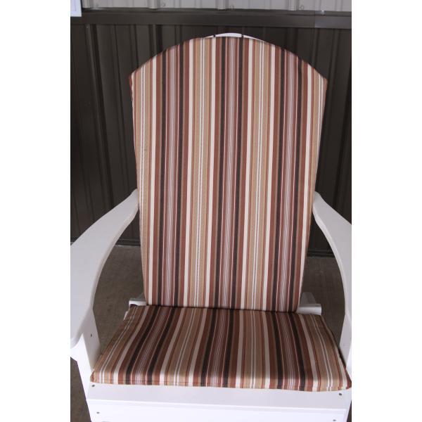 Premium Full Adirondack Chair Cushion Set - Waterproof Outdoor Patio Furniture Cushions with Ties - Comfortable Seat & Back Cushions for Garden, Deck, Poolside Relaxation
