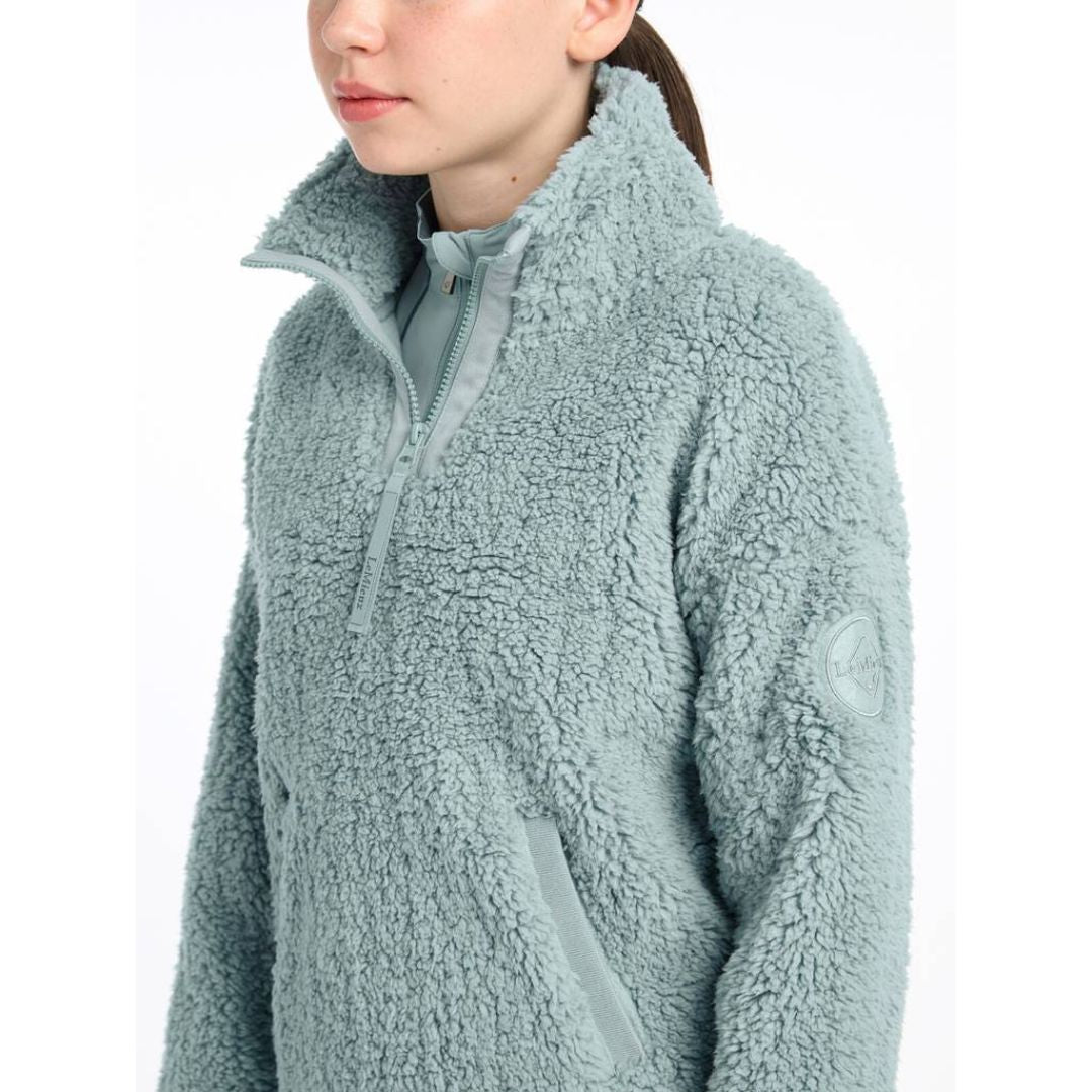 LeMieux Young Rider Tia Teddy Fleece Jacket - Soft & Warm Equestrian Riding Coat for Girls - Perfect for Horseback Riding, Training, and Outdoor Activities