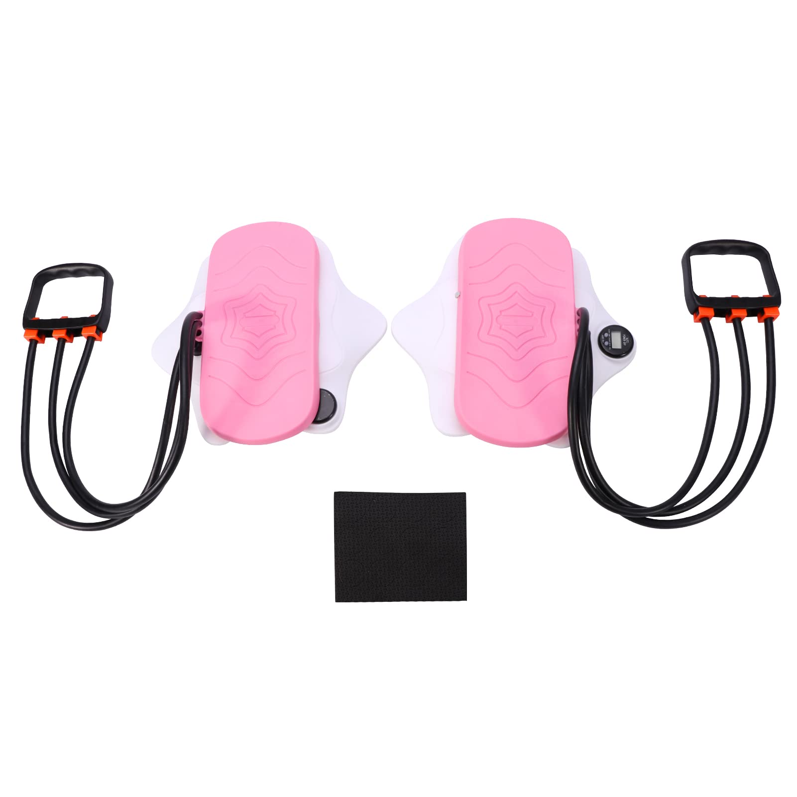 QWLWBU Ab Twister Board - Waist Twisting Disc with Handle & Counter, Compact Core Exercise Equipment for Waist Slimming & Toning (Pink) - Perfect for Home Workouts, Office Breaks & Fitness Enthusiasts