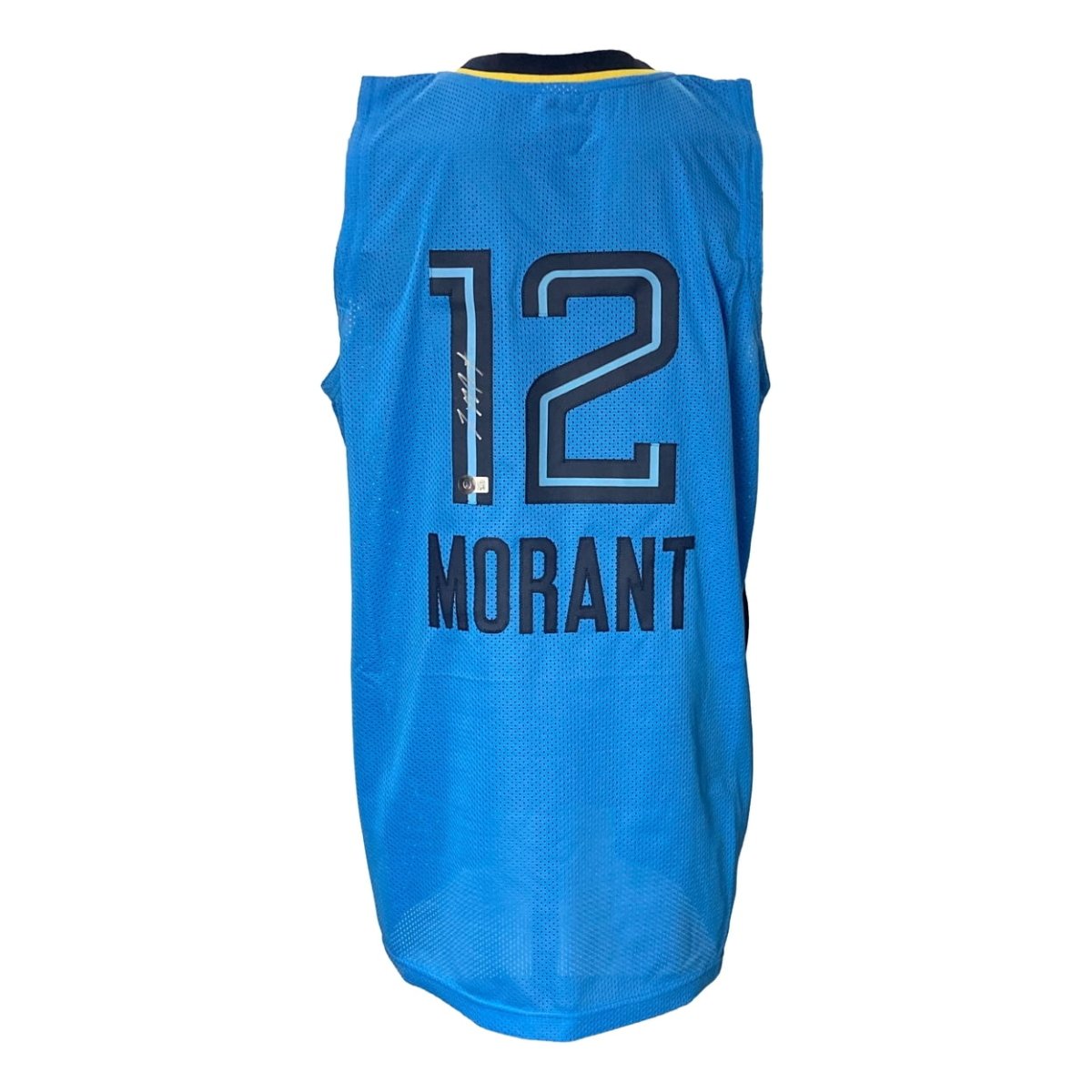 Authentic Ja Morant Signed Custom White Pro Style Basketball Jersey - Limited Edition Collectible for Fans & Memorabilia Enthusiasts - Perfect for Display, Gifting, and Game Day Spirit