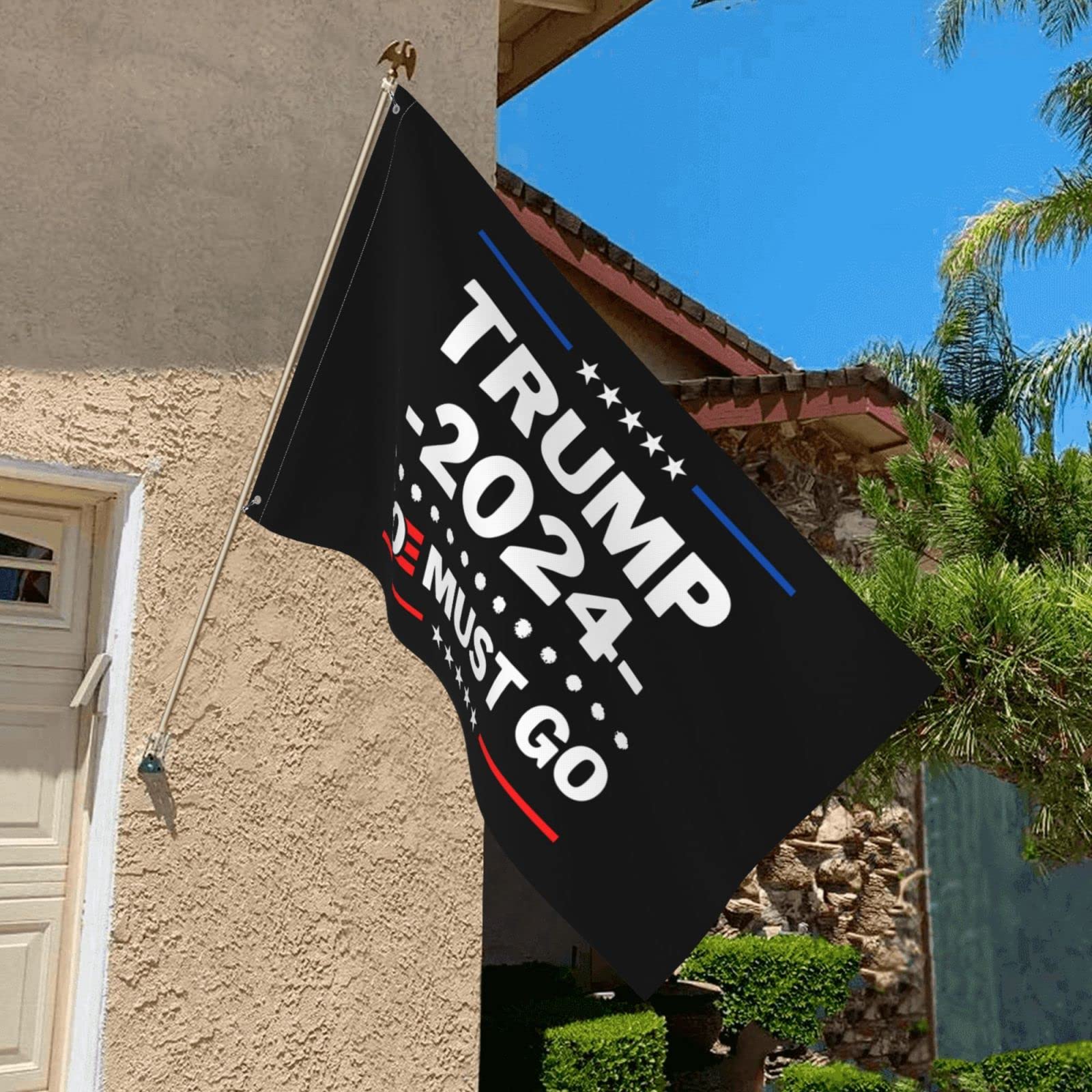 Trump 2024 Flag - Anti Joe Biden Flag 3x5 Ft with Metal Grommets - Durable Political Yard Banner for Campaigns, Protests & Patriotic Displays