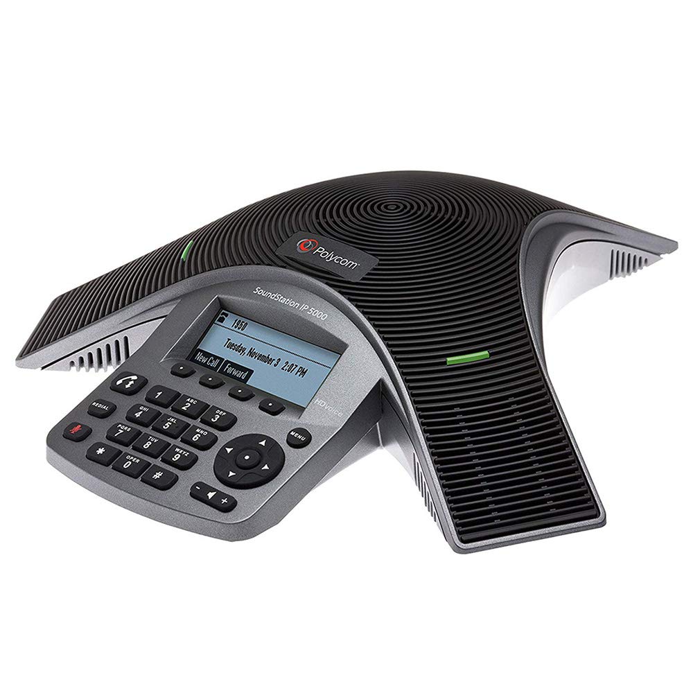 Polycom SoundStation IP 5000 Conference Phone with Power Supply - Premium VoIP Business Phone for Clear Audio in Office Meetings & Remote Work