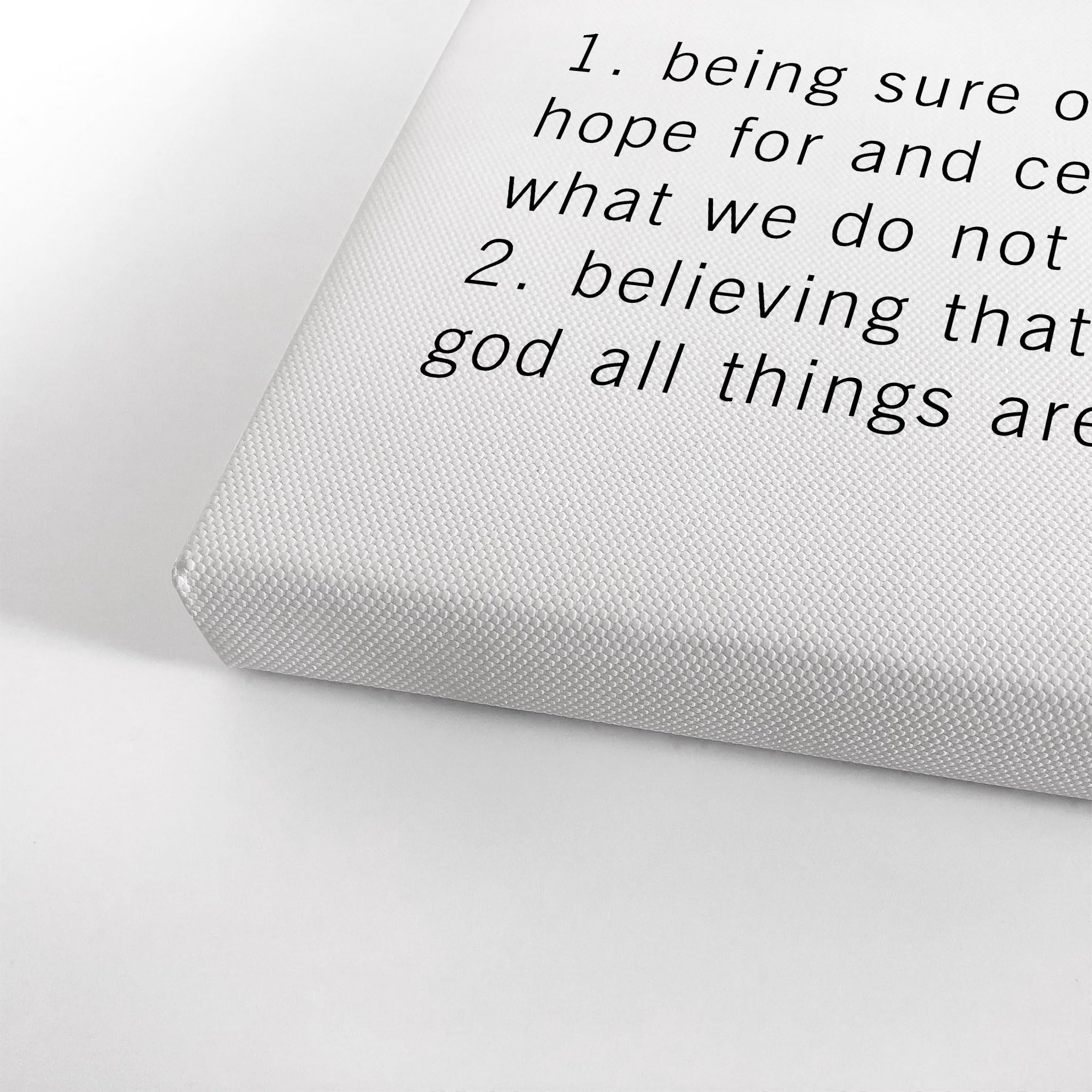 Funny Noun Dictionary Definition of Faith Canvas Print - Inspirational Quote Wall Art for Office, Living Room, Bedroom & Bathroom Decor - Ready to Hang 40x30 Inches - Made in USA - Perfect Gift for Housewarming & Home Decoration