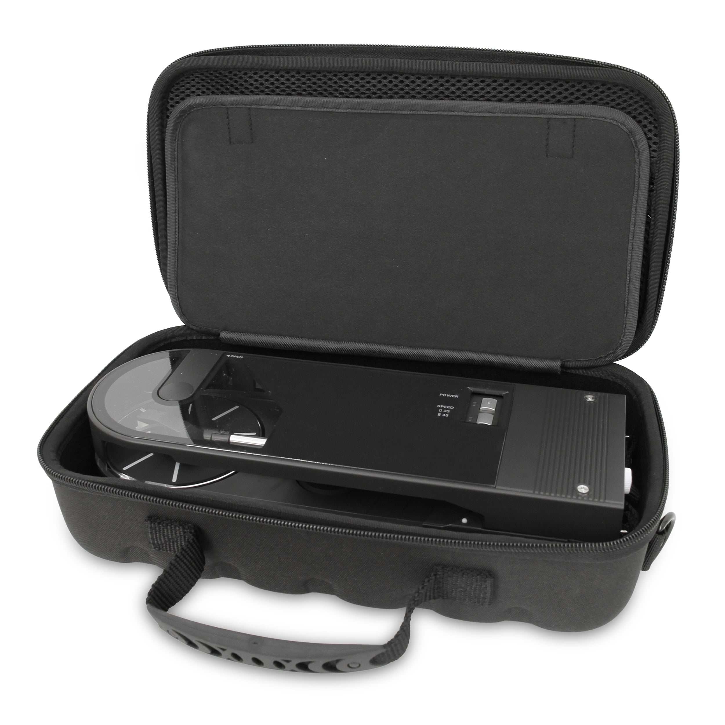 Audio Technica Sound Burger Protective Travel Case for AT-SB727 Portable Turntable - Durable Black or Gray Cover - Perfect for DJs, Travel & Vinyl Record Storage