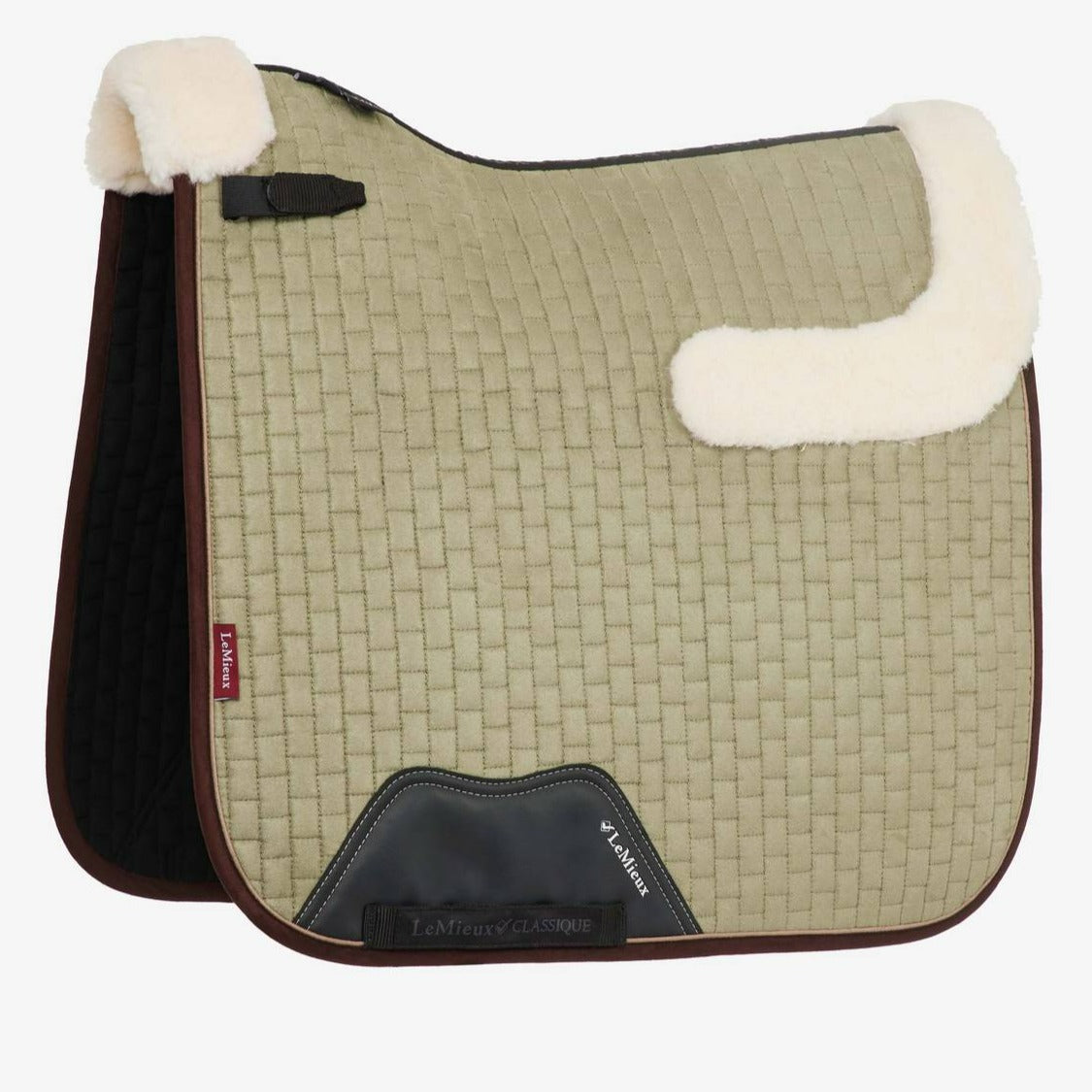 Premium LeMieux Suede Merino Wool Dressage Square Saddle Pad - Comfort & Grip for Equestrian Training & Horse Shows