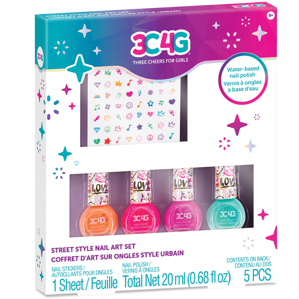 3C4G Graffiti Collection Street Style Nail Art Kit - Professional DIY Nail Design Set for Home, Party & Salon Use