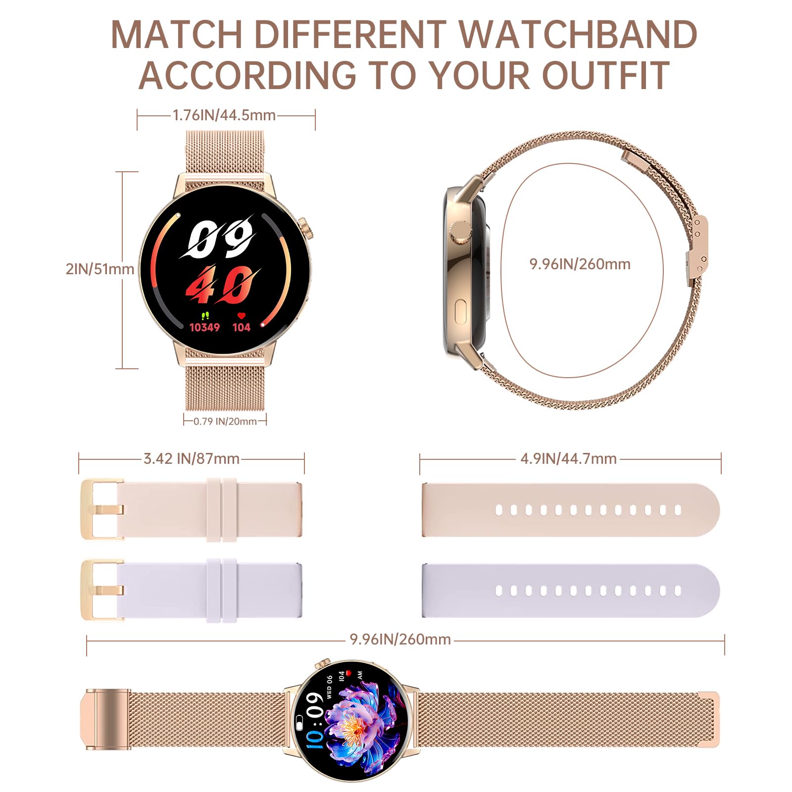 Smart Watch for Men & Women - 1.32