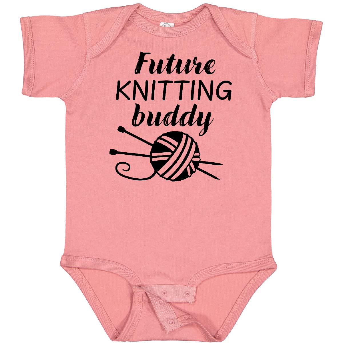 Inktastic Future Knitting Buddy Baby Bodysuit - Soft Cotton Cute Knitting-Themed Onesie for Newborns & Infants - Perfect Gift for Knitting Lovers & Baby Showers