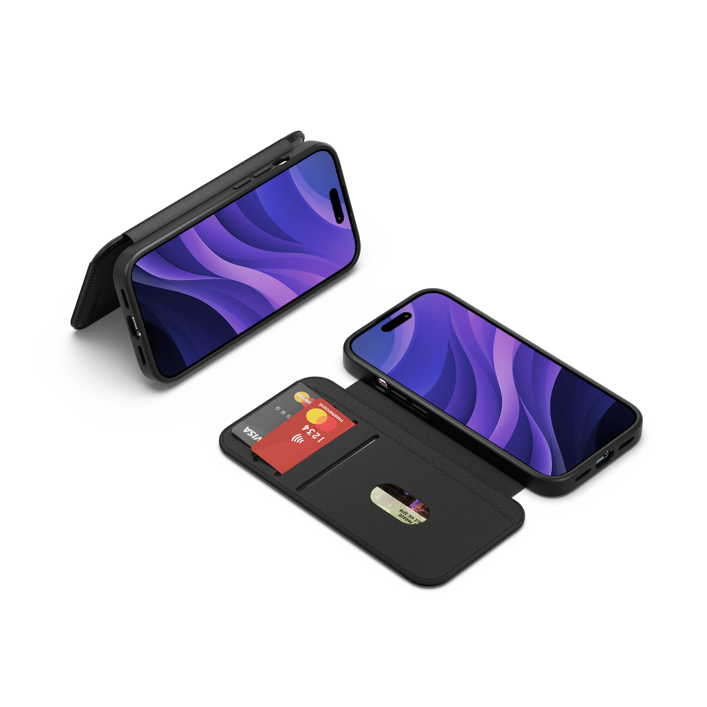 Premium Genuine Leather Wallet Case for iPhone 16 - Slim Protective Cover with Card Slots | Perfect for Everyday Use, Travel & Business