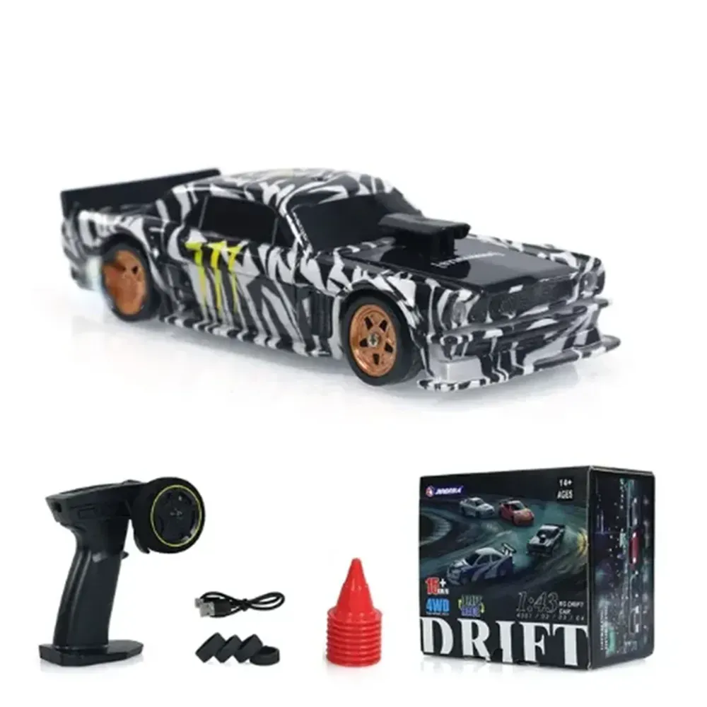 Jiabaile 1/43 Scale RC Drift Car with Gyro - 2.4G 4WD Ready-to-Run Remote Control Car - Perfect Gift for Kids & Adults (Model 4301/02/03/04) - Ideal for Indoor Racing, Drifting Practice, and RC Hobby Enthusiasts