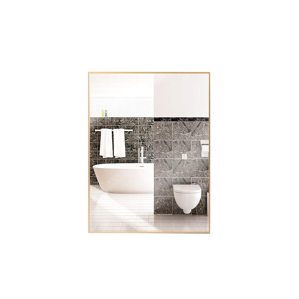 Custom Full-Length Mirror - Aluminum Alloy Frame Wall Mounted Makeup Mirror (30x50/50x70) - Black, Silver, Gold for Salon, Bedroom & Bathroom | Durable Square Hairdressing Mirror with Simple Design | Factory Direct Sale