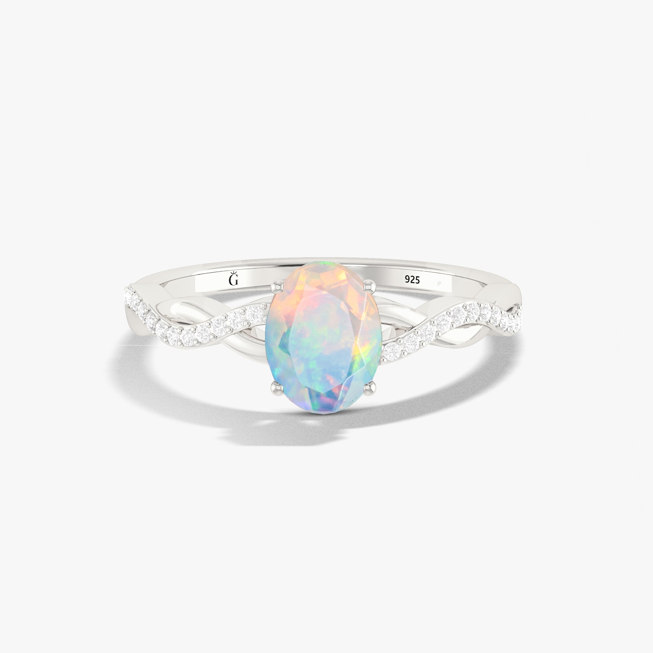 14K Gold Ethiopian White Fire Opal Wedding Ring for Women – Elegant Bridal Jewelry for Engagement, Anniversary & Special Occasions