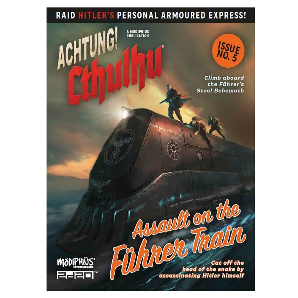 Achtung! Cthulhu Assault on the Fuhrer Train 2D20 Expansion Hardcover RPG Book - Lovecraftian Horror Tabletop Game for Roleplaying Adventures