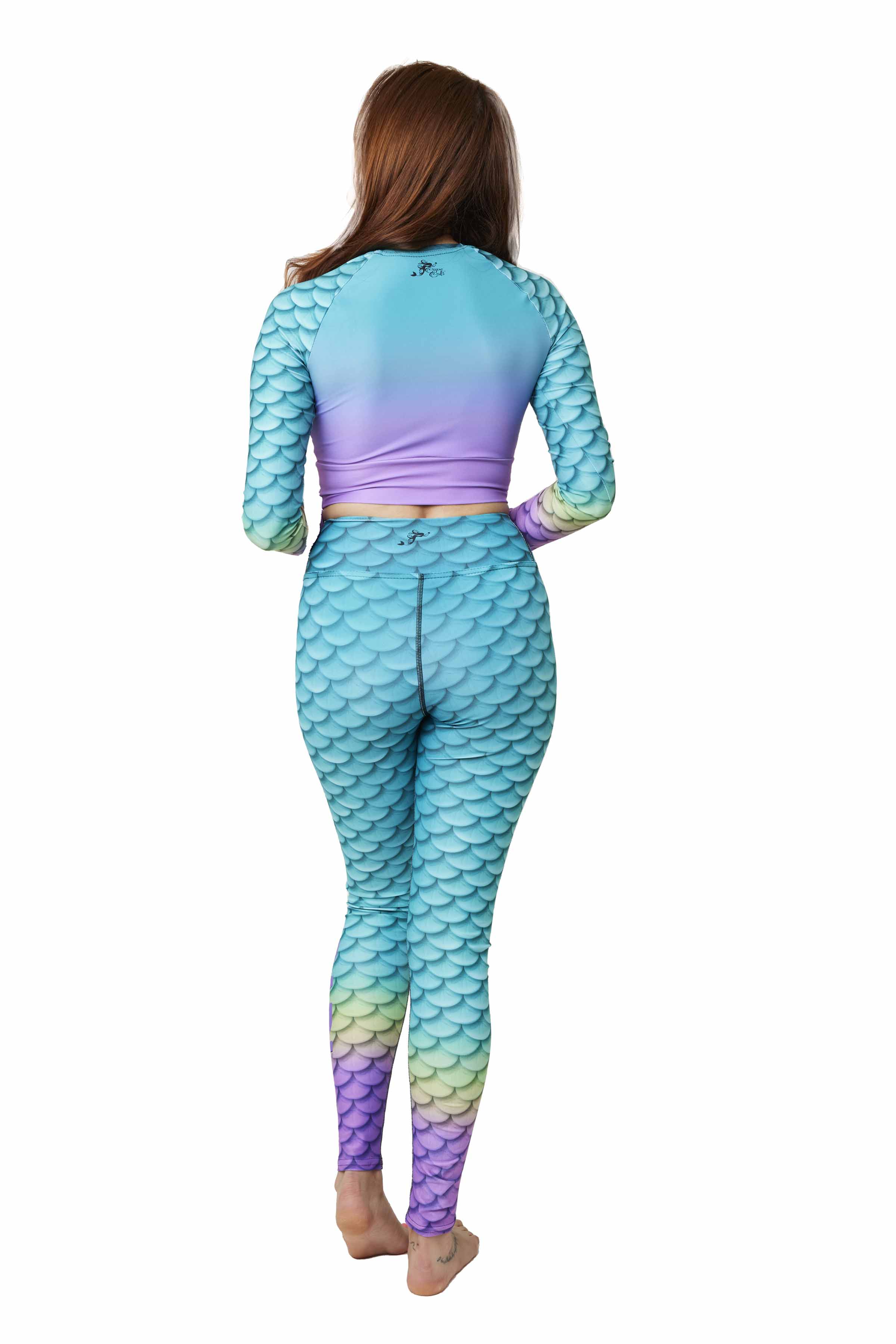 PADI Caicos Cropped Rash Guard - Women's UPF 50+ Sun Protection Swim Shirt for Surfing, Swimming & Beach Activities