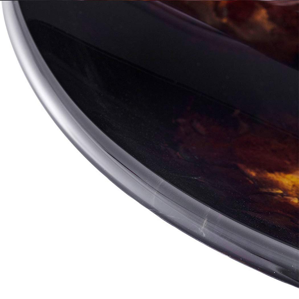 Black & Gold Tempered Glass Vessel Sink - Handmade Artistic Bathroom Basin with Mounting Ring for Home & Hotel Use | Modern Vanity Sink for Bathroom Remodel, Luxury Hotel Renovation & Spa Decor