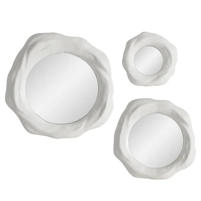 Evaton Mirrors - Set of 3 Decorative Wall Mirrors for Living Room, Bedroom & Entryway | Modern Round Mirrors for Home Decor & Interior Design