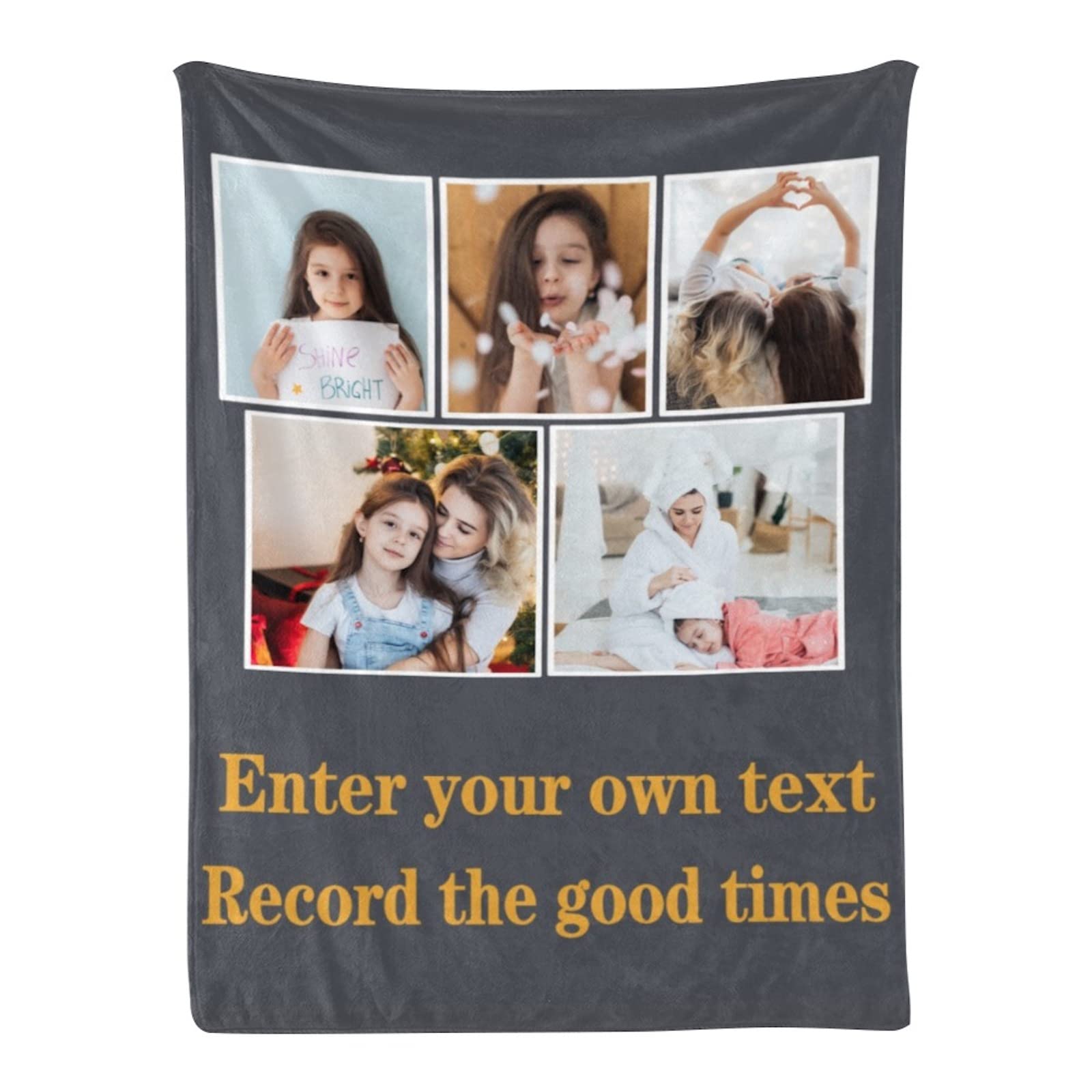 Personalized Photo Blanket - Customized Throw Blanket with Your Pictures - Perfect Gift for Birthday, Anniversary, Christmas - Great for Father, Mother, Kids, Pets & Couples - Cozy Home Decor, Couch Throw & Romantic Gift Idea