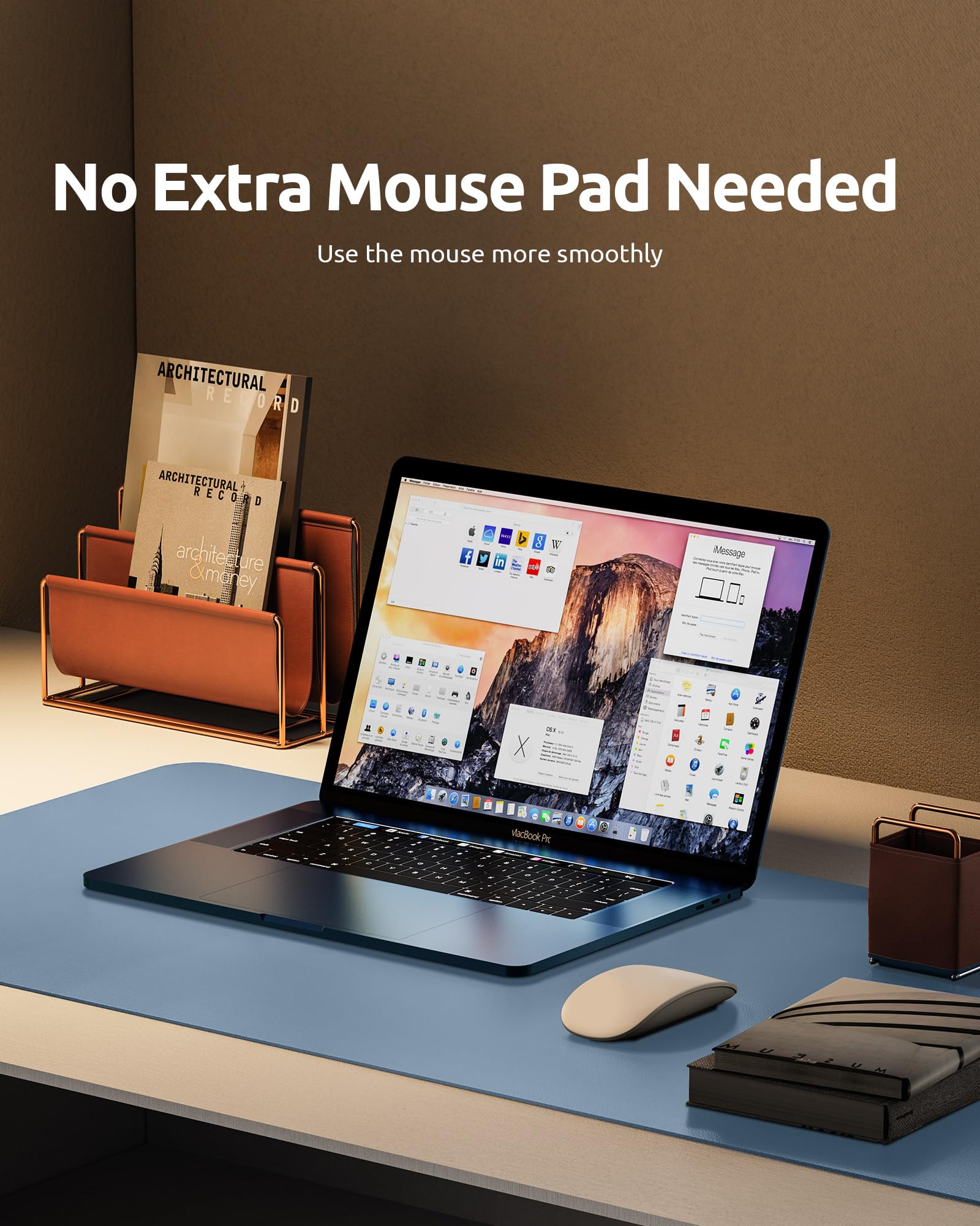 YSAGi Dual-Sided Leather Desk Pad - Large 35.4