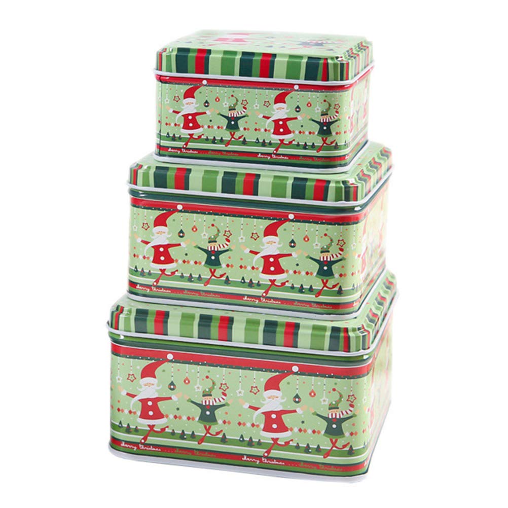 Christmas Candy Treat Boxes 3pcs Set - Party Favors for Holiday Gifts & Decor