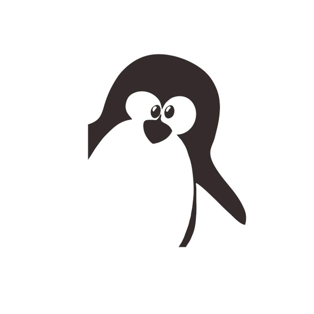 Celendi Removable Penguin Wall Stickers for Kitchen, Nursery & Kids Room - DIY Home Decor Decals for Baby Room & Playroom - Easy Peel & Stick Design