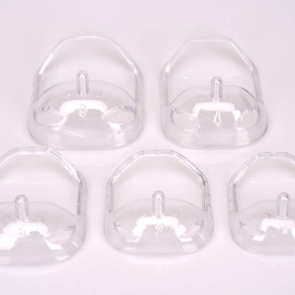 5 Sizes Beard Shaping Tool Set for Men - Transparent Goatee Shaver Template & Styling Guide for Precise Trimming & Shaping - Perfect for Home Grooming, Barbershops & Travel (Fashion Accessories)
