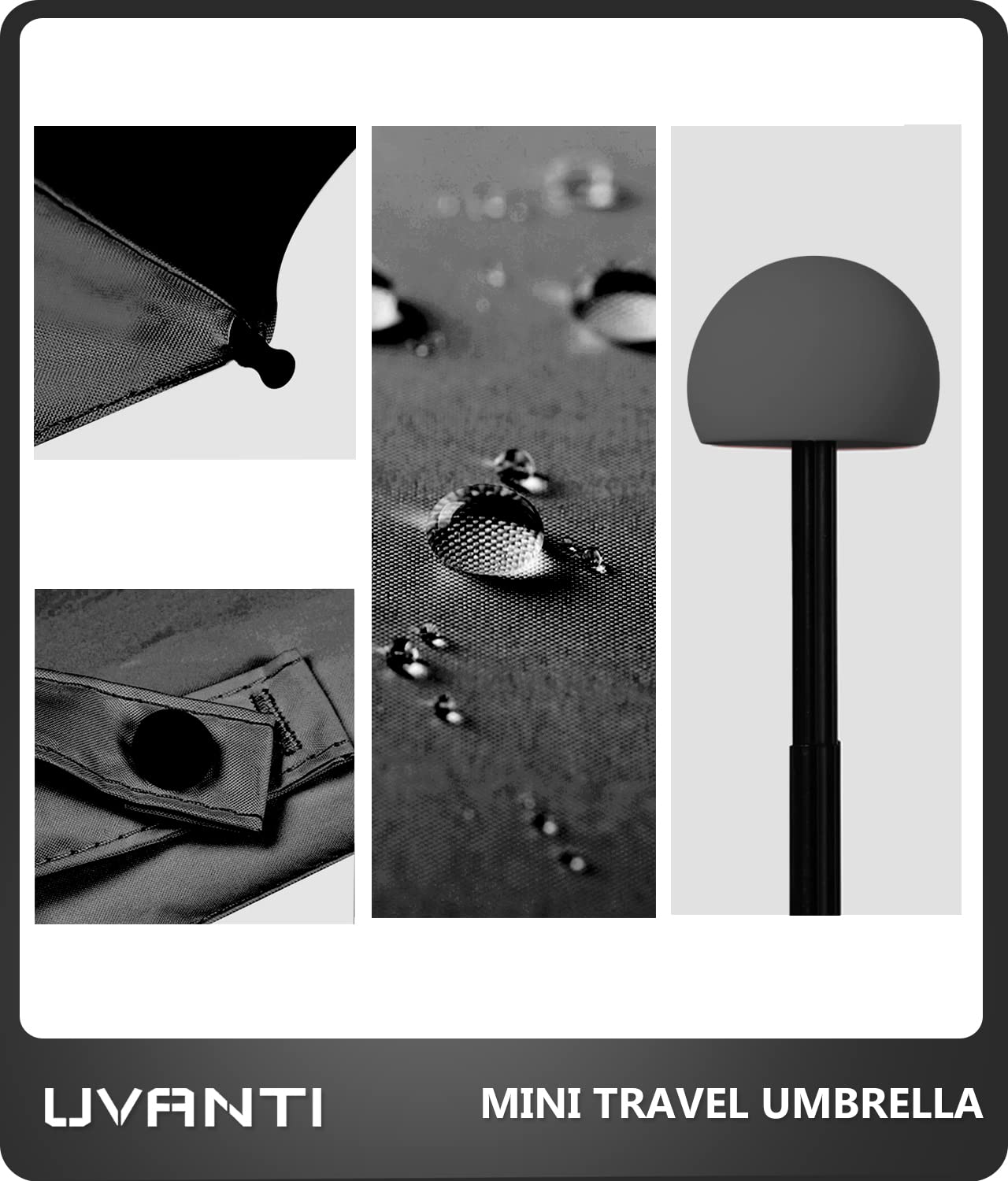 Compact Travel Umbrella with Case - Lightweight Folding Mini Umbrella for Sun & Rain Protection - Portable UV Parasol for Women, Men, Kids - Perfect for Backpack, Purse, School & Outdoor Activities
