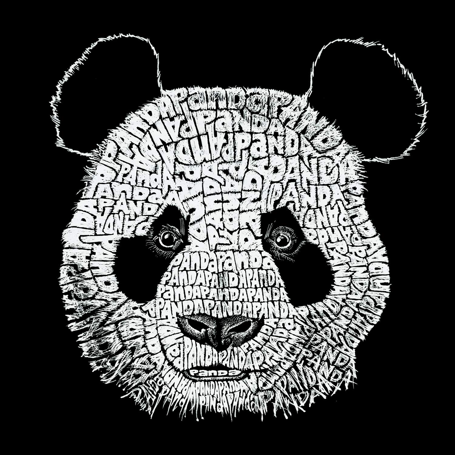 LA POP ART Boys' Word Art T-Shirt with Cute Panda Design - Trendy Graphic Tee for Casual Wear, School & Playdates