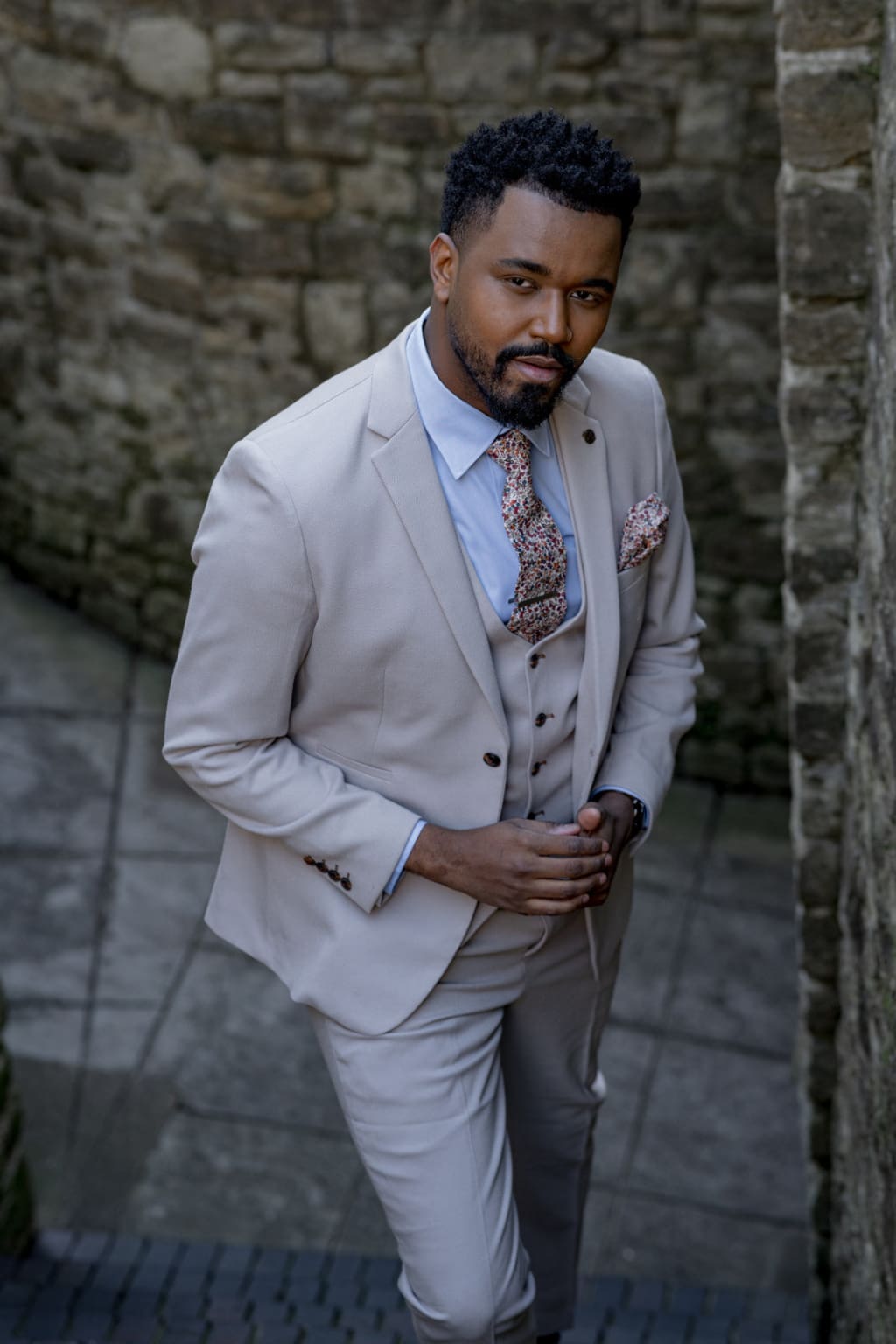 Marc Darcy HM5 Stone 3 Piece Suit for Men - Premium Business Formal Wear | Perfect for Weddings, Office Meetings & Special Occasions