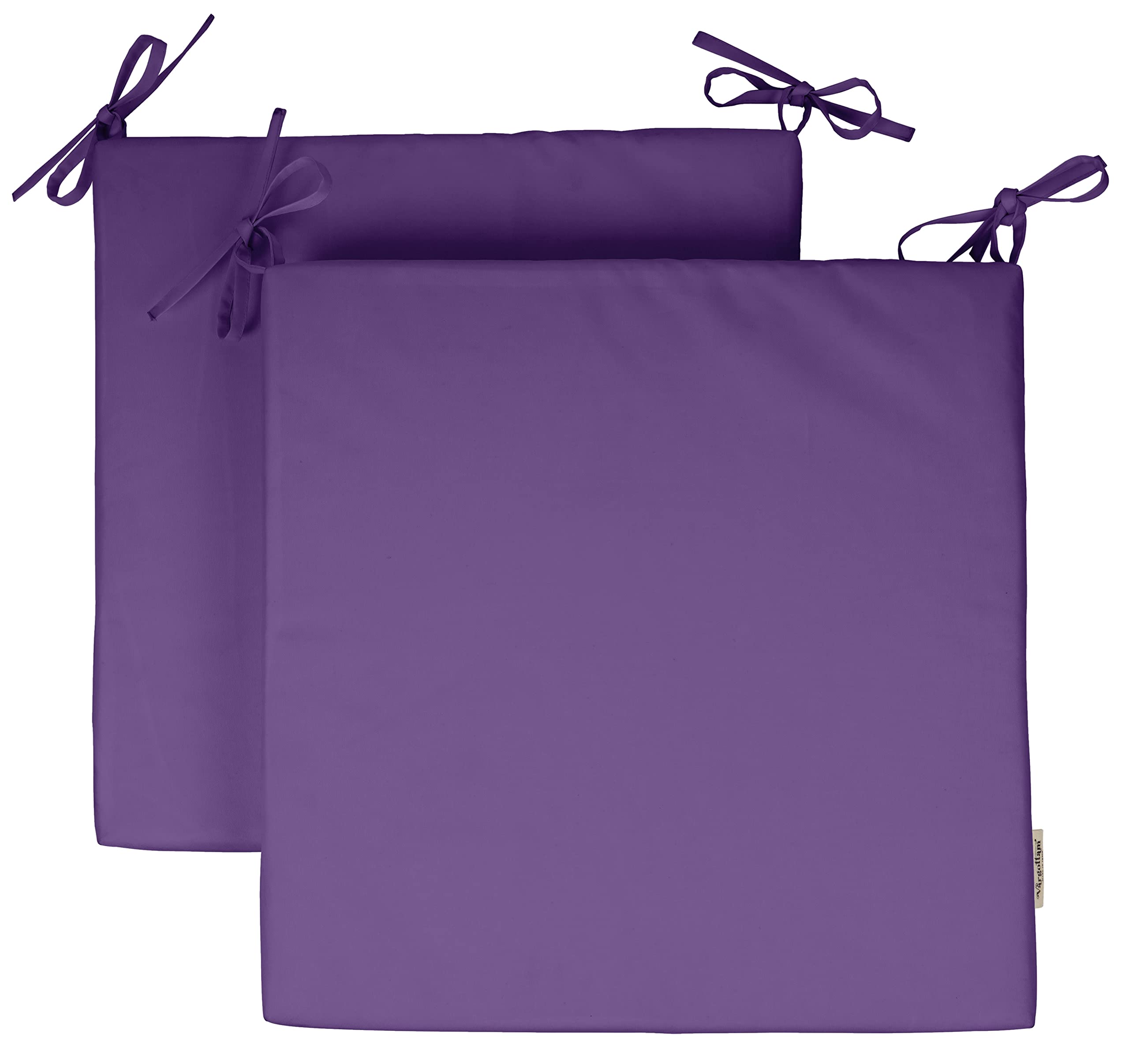 Premium 20x20 Inch Square Patio Chair Cushions with Ties - Indoor/Outdoor Waterproof Seat Cushions for Garden Furniture, Deck Chairs & Porch Seating - Set of 2 (Lavender) - Perfect for Backyard Relaxation & Outdoor Entertaining
