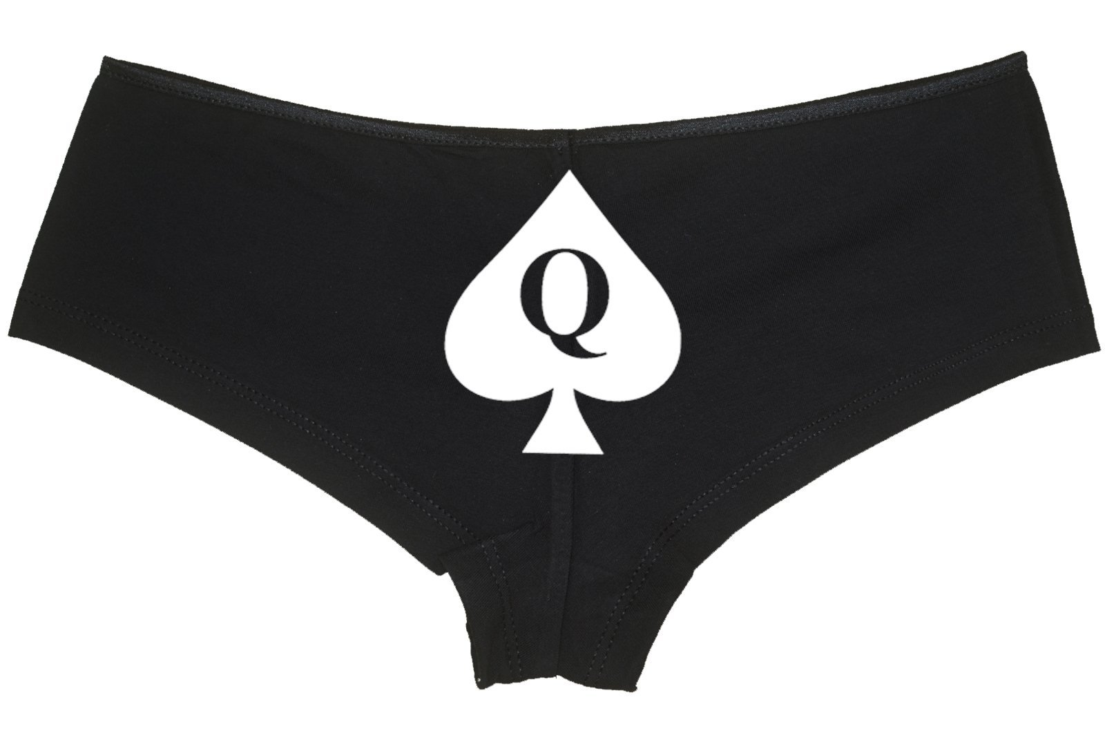 Queen of Spades Black Boyshort Panties - Sexy Lingerie for BBC Lovers - Perfect for Roleplay & Intimate Nights
