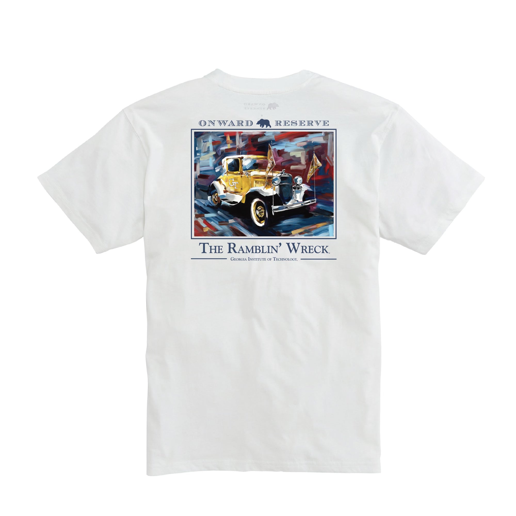 Ramblin' Wreck SS Tee - Vintage Georgia Tech Graphic T-Shirt for Men - Comfortable Cotton Short Sleeve Shirt for College Fans, Alumni & Casual Wear