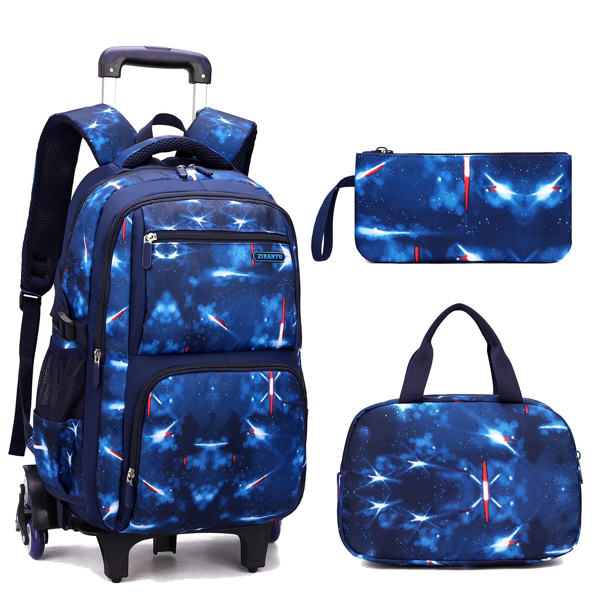 3-in-1 Rolling Backpack for School & Travel - Convertible Wheeled Backpack Set for Boys and Girls | Perfect for Commuting, Airports & Daily School Use