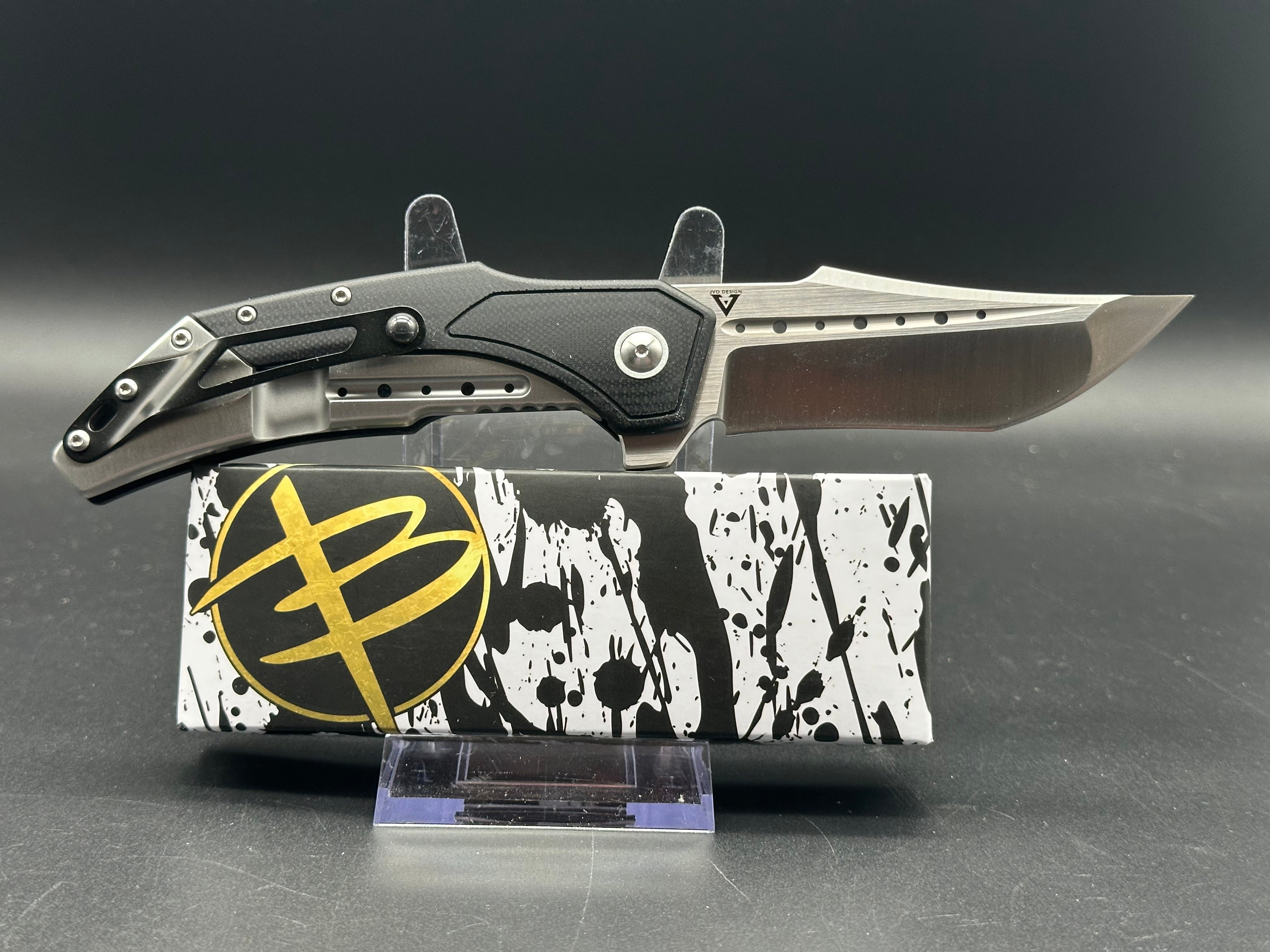 Begg Knives Astio Frame Lock Folding Knife - Black G10 Handle, 3.5