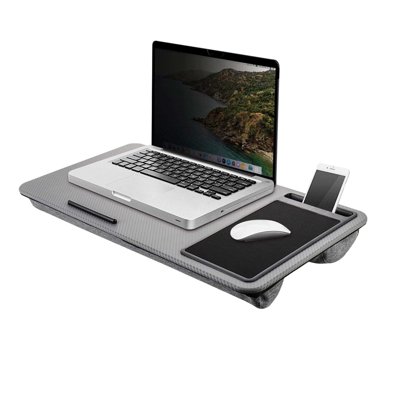Youyijia Large Lap Desk Tray 22.6x12x2.4in - Portable Laptop Stand for Bed & Sofa, Ergonomic Laptop Cushion with Cooling Function - Perfect for Working, Studying, Gaming or Watching Movies in Bed