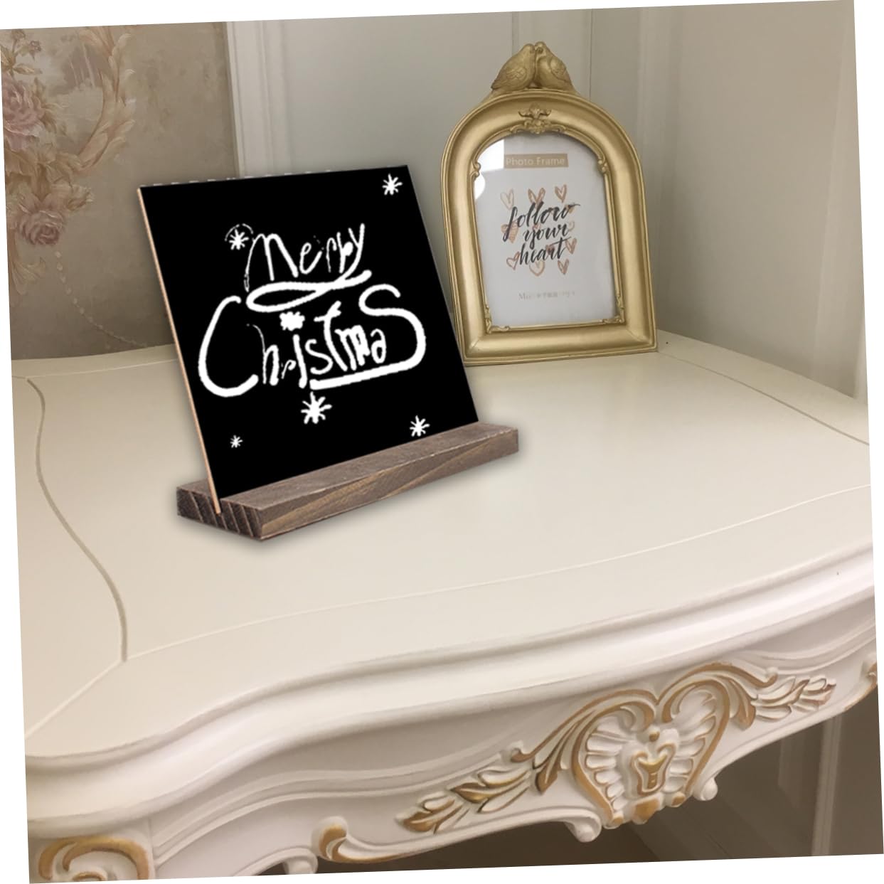 4-Pack Double-Sided Mini Blackboard for Kids & Office Use