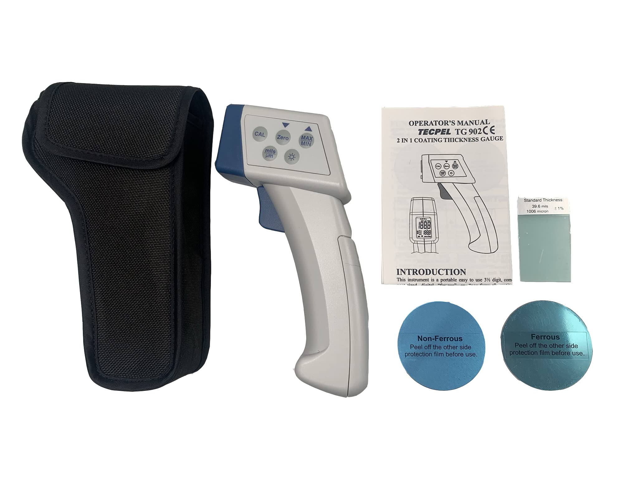 TG-902 Digital Paint Thickness Gauge Tester - Automotive & Industrial Coating Measurement Device for Car, Metal, Wood Surfaces - Perfect for Auto Body Shops, Quality Control & DIY Projects