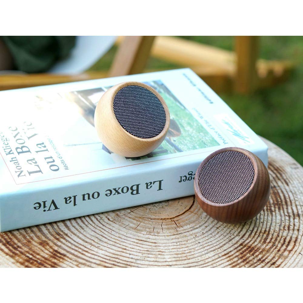 Gingko Design Natural Maple Wood Tumbler with Bluetooth Speaker - Perfect for Outdoor Adventures, Travel & Selfie Moments