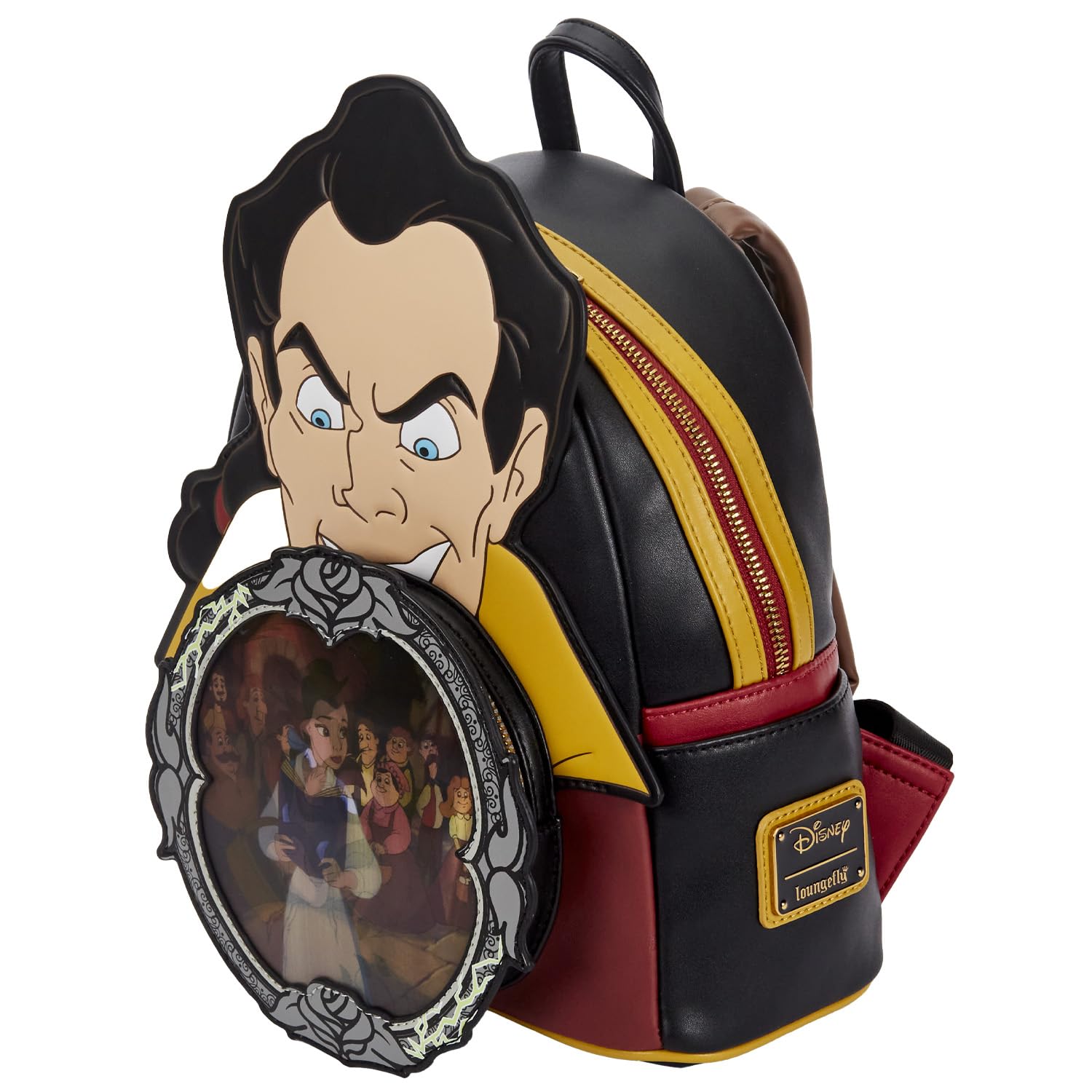 Loungefly Disney Villains Scene Gaston Mini Backpack - Official Disney Licensed Collectible for Cosplay, Theme Parks & Everyday Use