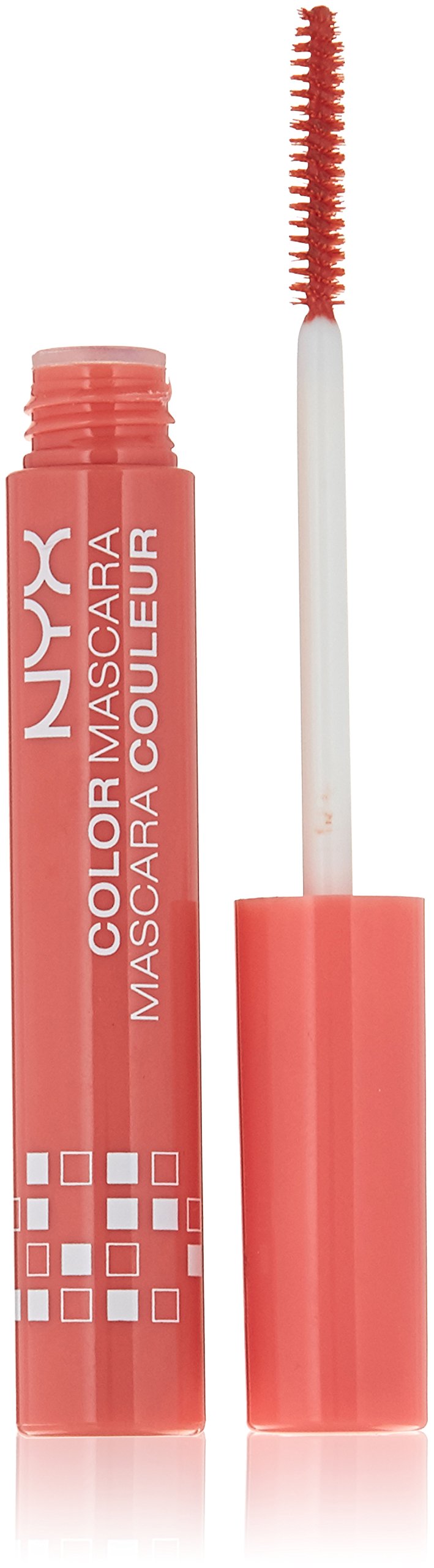 NYX Professional Makeup Color Mascara in Coral Reef - 0.32 Fl Oz Vibrant Waterproof Mascara for Bold Lashes - Perfect for Parties, Halloween & Creative Makeup Looks