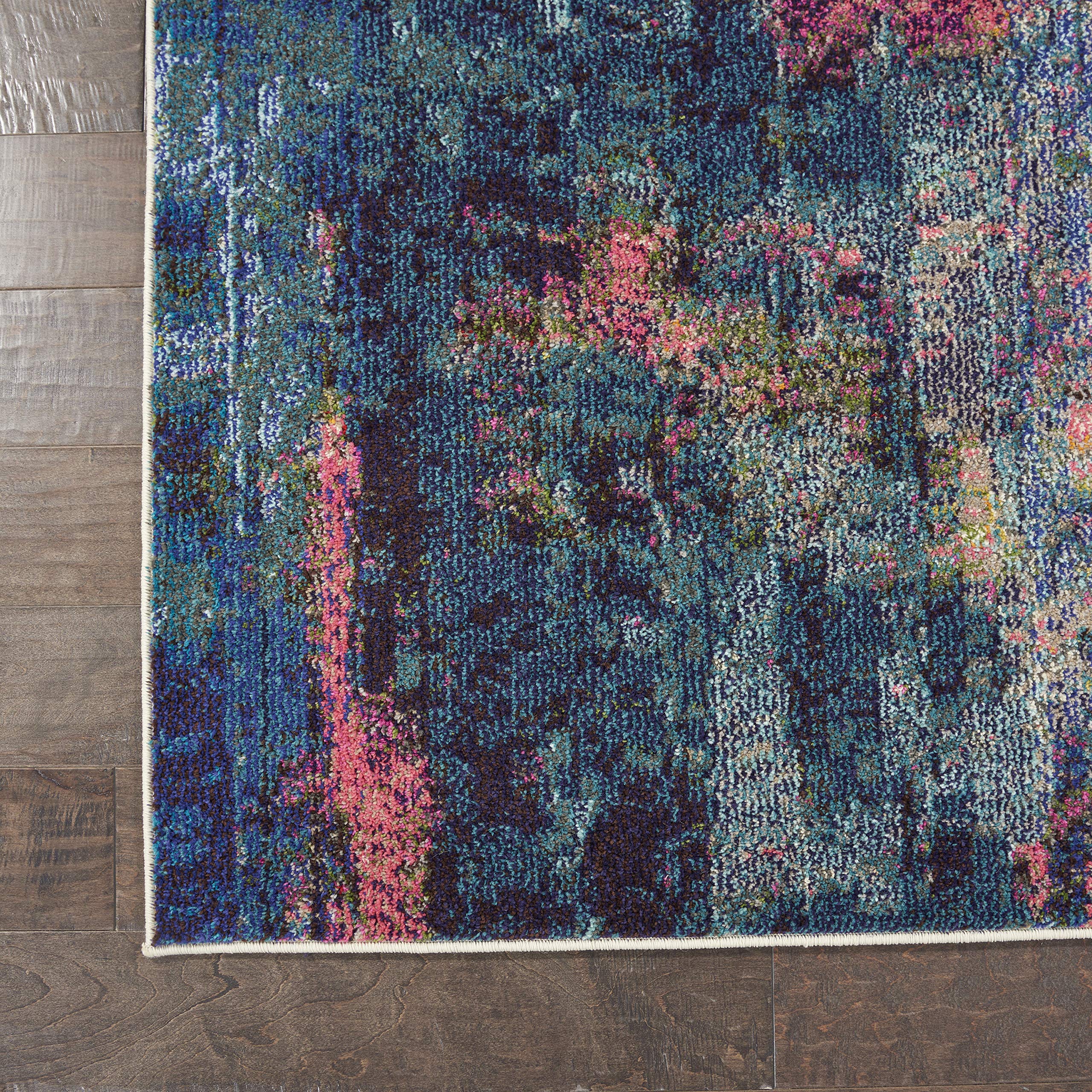 Nourison Celestial Blue/Yellow 10' x 14' Contemporary Abstract Area Rug | Non-Shedding & Easy Cleaning | Perfect for Bedroom, Living Room, Dining Room & Kitchen Decor
