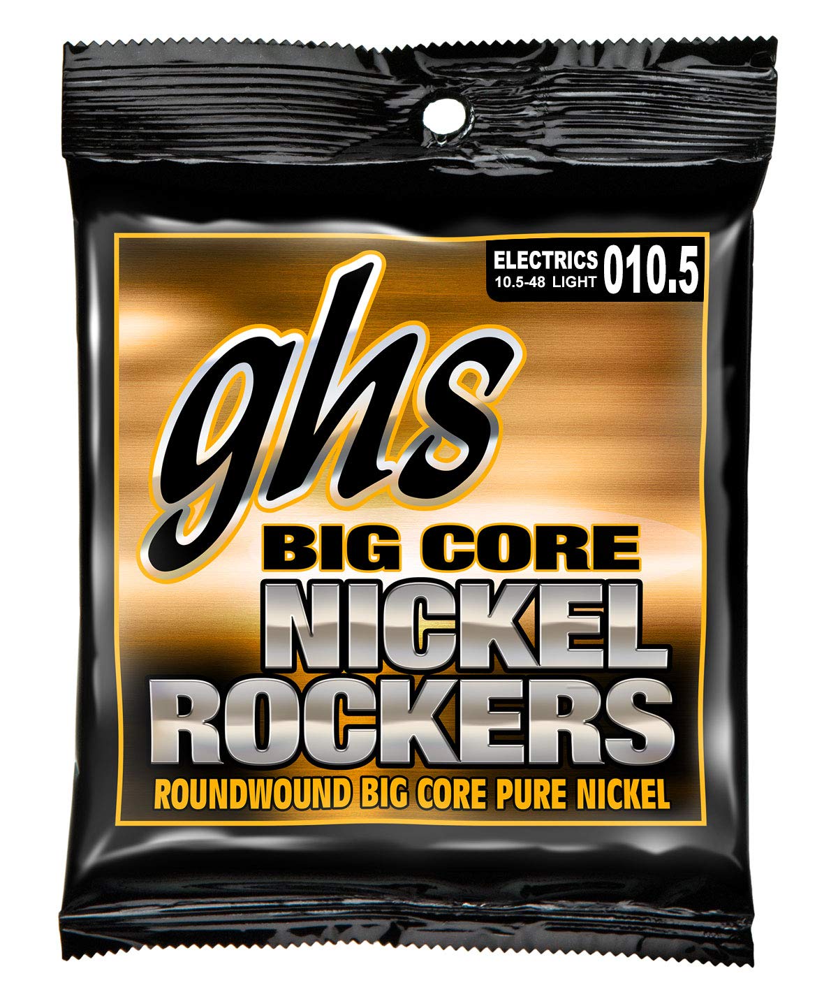 GHS Strings BCL Big Core Nickel Rockers - Pure Nickel Electric Guitar Strings Light Gauge (.010-.048) for Rock, Blues & Metal Performance
