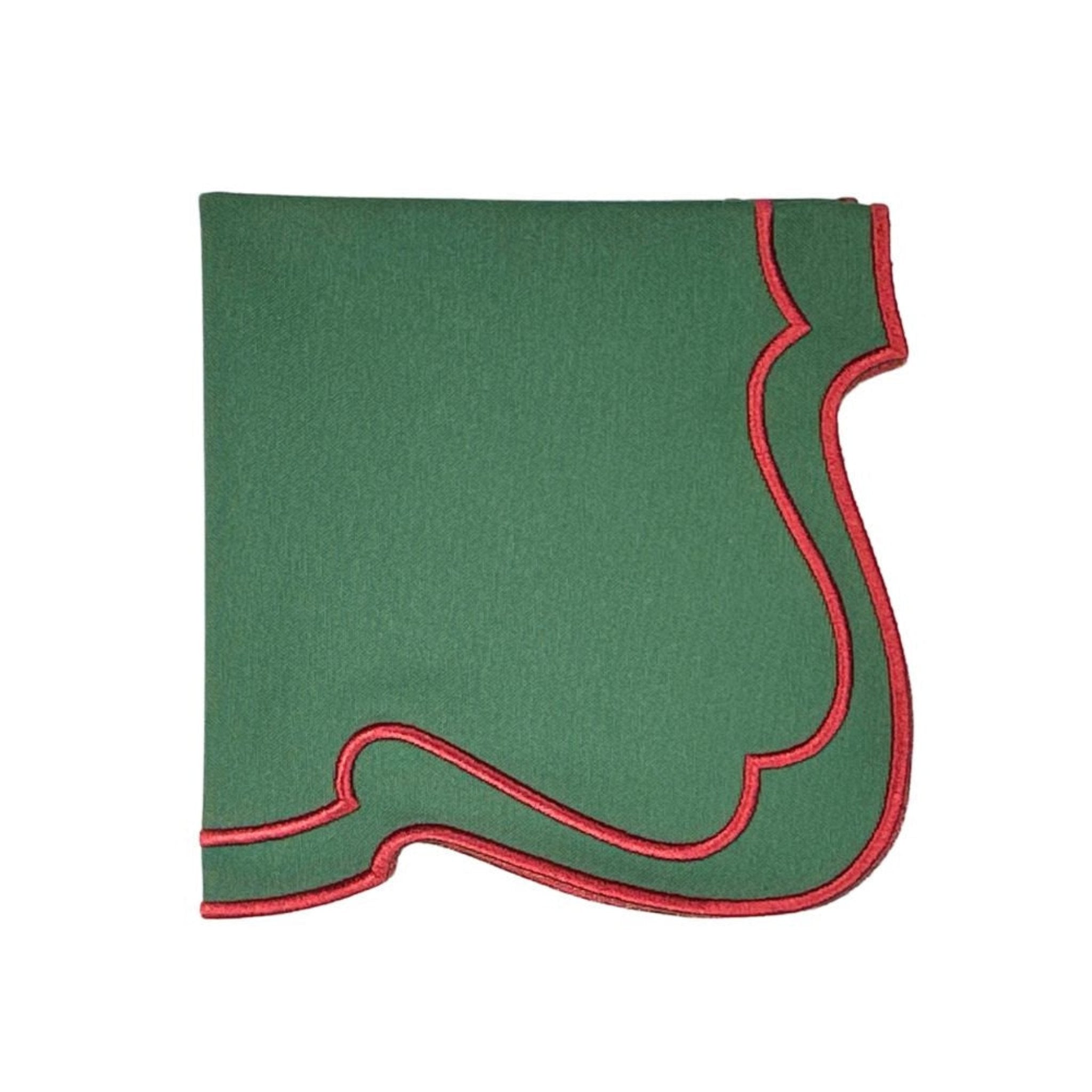 Elegant Christmas Belle Napkins - Set of 4 Premium Cotton Holiday Dinner Napkins for Festive Table Setting & Christmas Party Decor