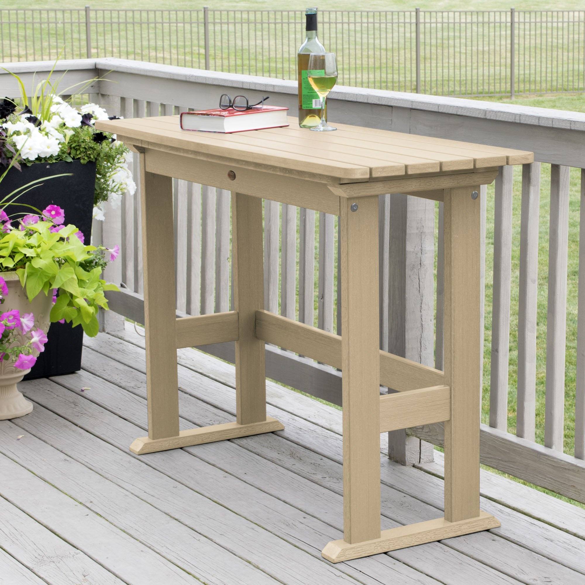 Refurbished Lehigh Counter Height Balcony Table - Outdoor Bistro Set for Small Spaces, Patio, Deck & Apartment Use