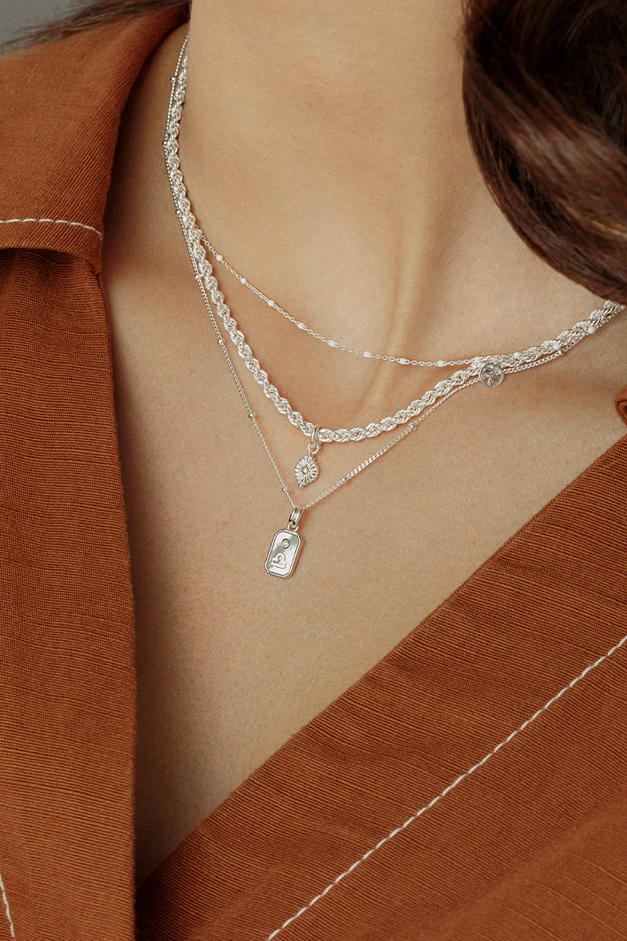 Iridescent Zodiac Necklace - Personalized Astrology Jewelry for Women, Perfect Gift for Birthday, Anniversary & Daily Wear (Aries, Taurus, Gemini, etc.) - Ideal for Spiritual Healing, Fashion Accessories & Special Occasions